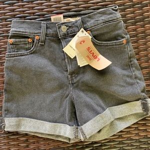 Black Levi jean shorts